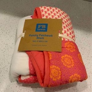 Pottery Barn Teen Punchy Patchwork Sham -New!